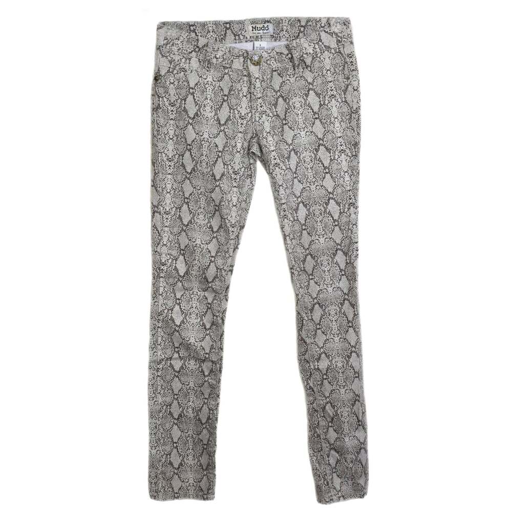 Mudd Snake Print Mid-Rise Skinny Jeans Size 1